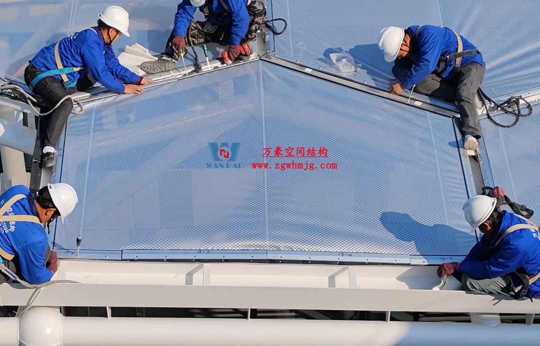 已完工，這個ETFE氣枕商業(yè)天幕閃亮登場！